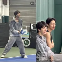 BTS Jin and V Show Off Close Bond During Indoor Pickleball Session